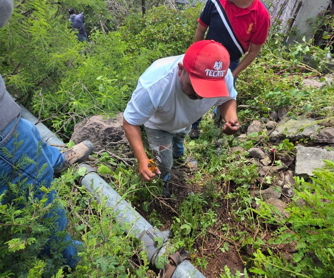 El hallazgo se originó luego de que el organismo detectara baja presión en las líneas de distribución de la zona. Foto: Gobierno de Ecatepec